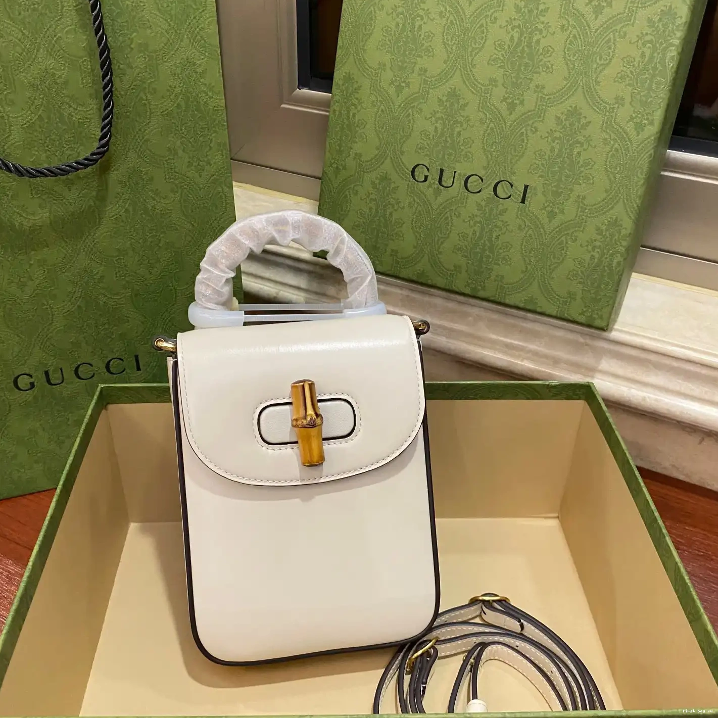 Firstbag ru mini Bamboo handbag Gucci 0630